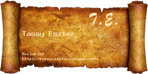 Tassy Eszter névjegykártya